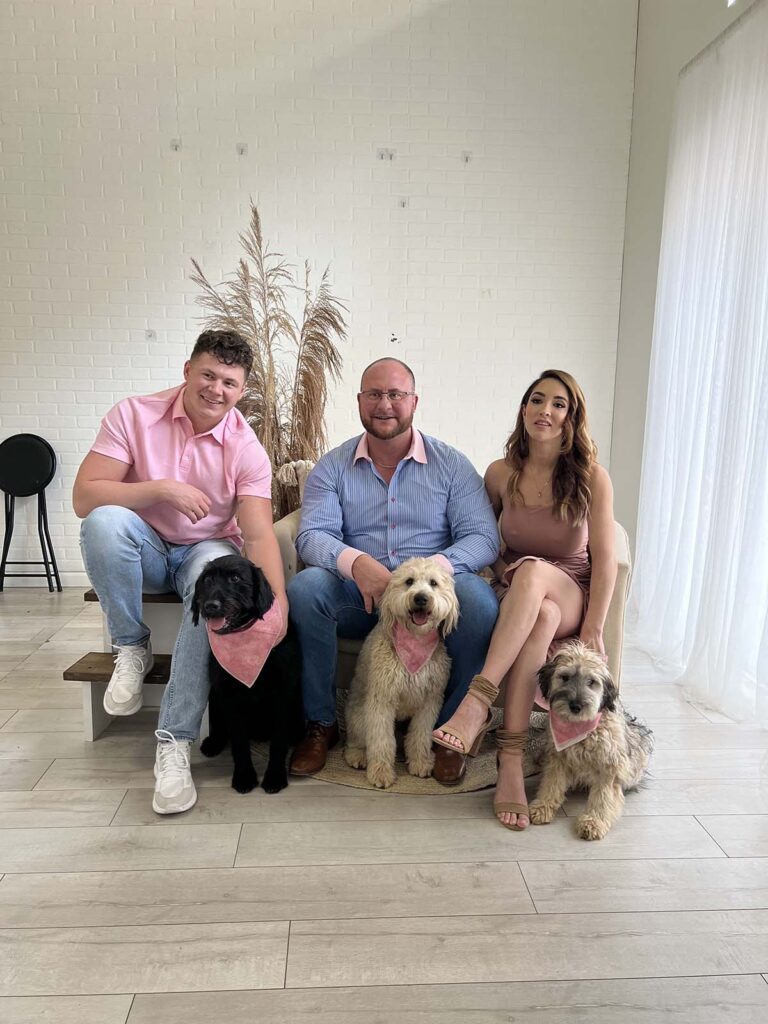 Whoodle with family